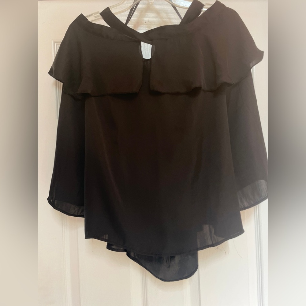 Libby Edelman Off Shoulder Black Top, XS
